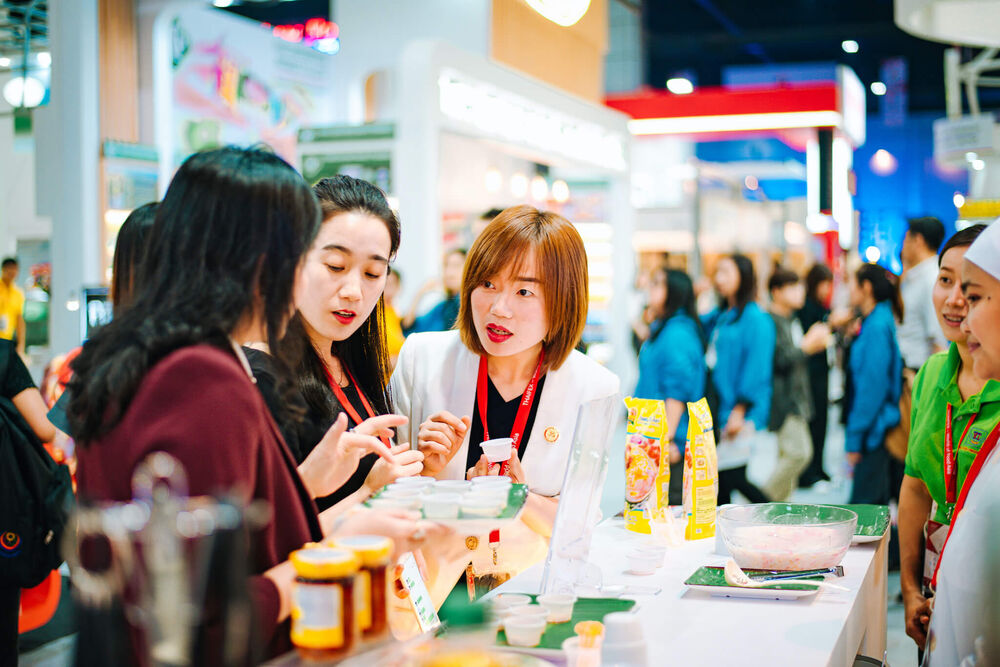 Product tasting at trade fairs